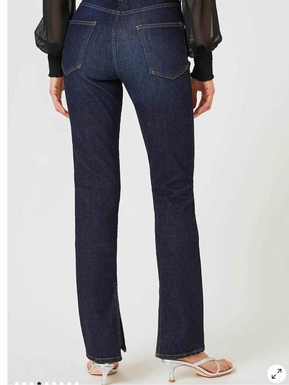 Pilcro Dark Blue Straight-Leg Jeans - Picture 5 of 13